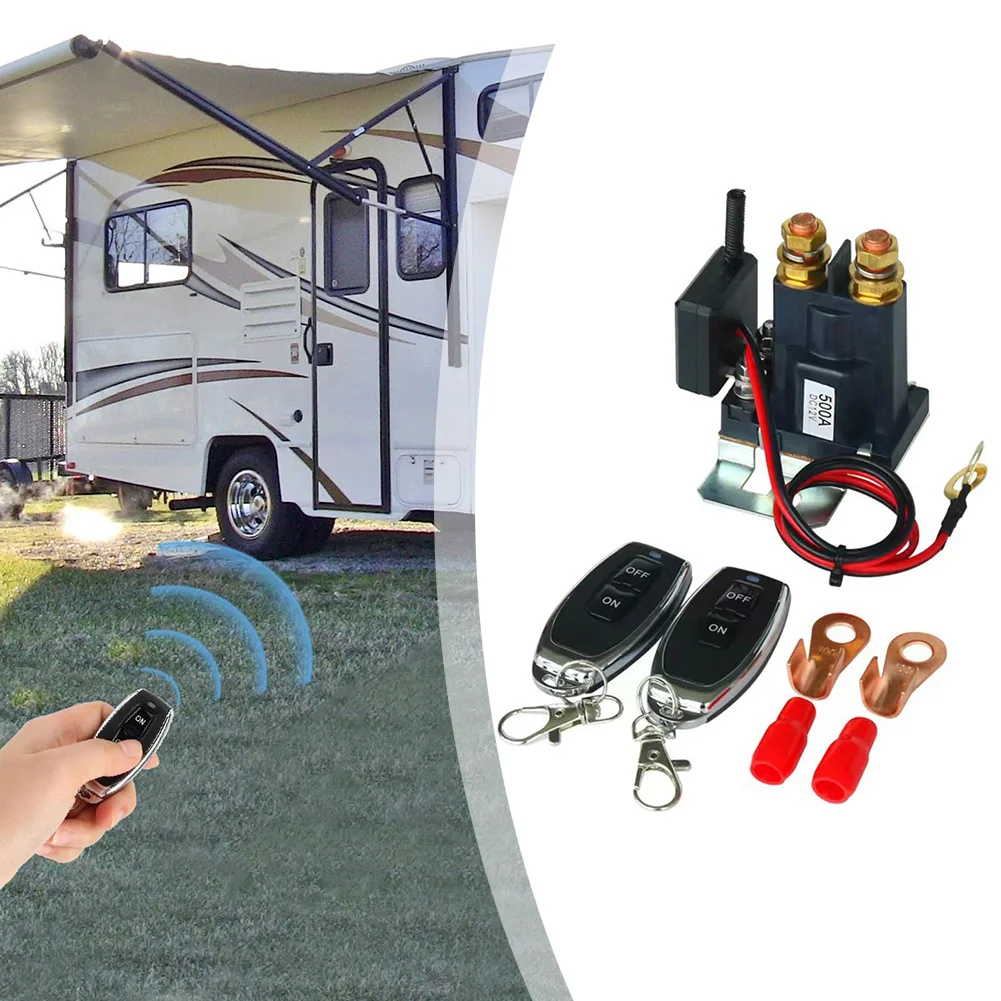 

Black Remote Battery Disconnect Switch High Current Disconnect Switch Energy Conservation 500A Starting Current