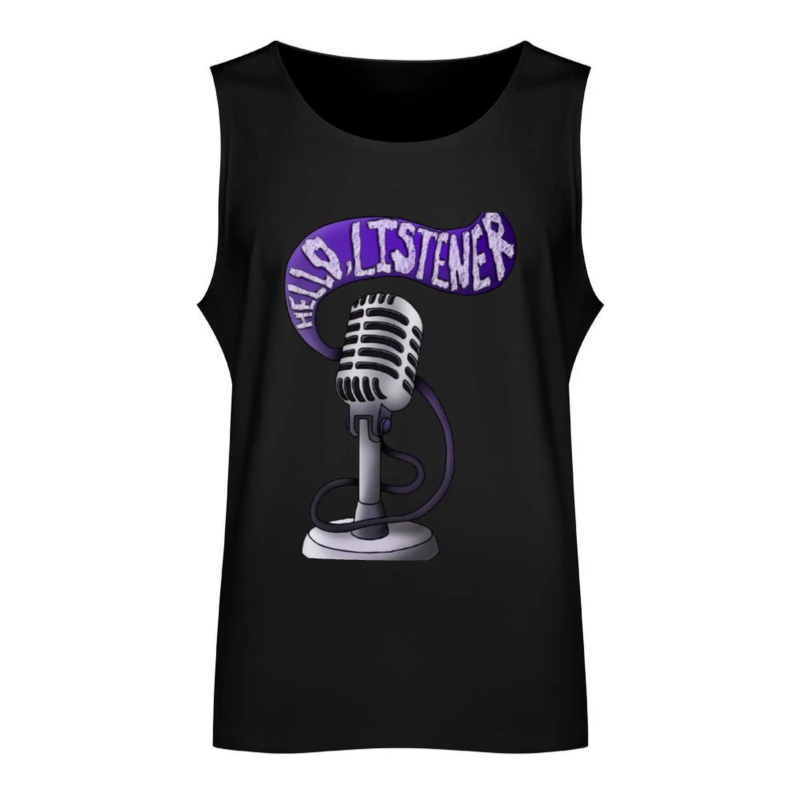 Microphone Static Tank Top summer clothes men 2024 Gym wear vest for men