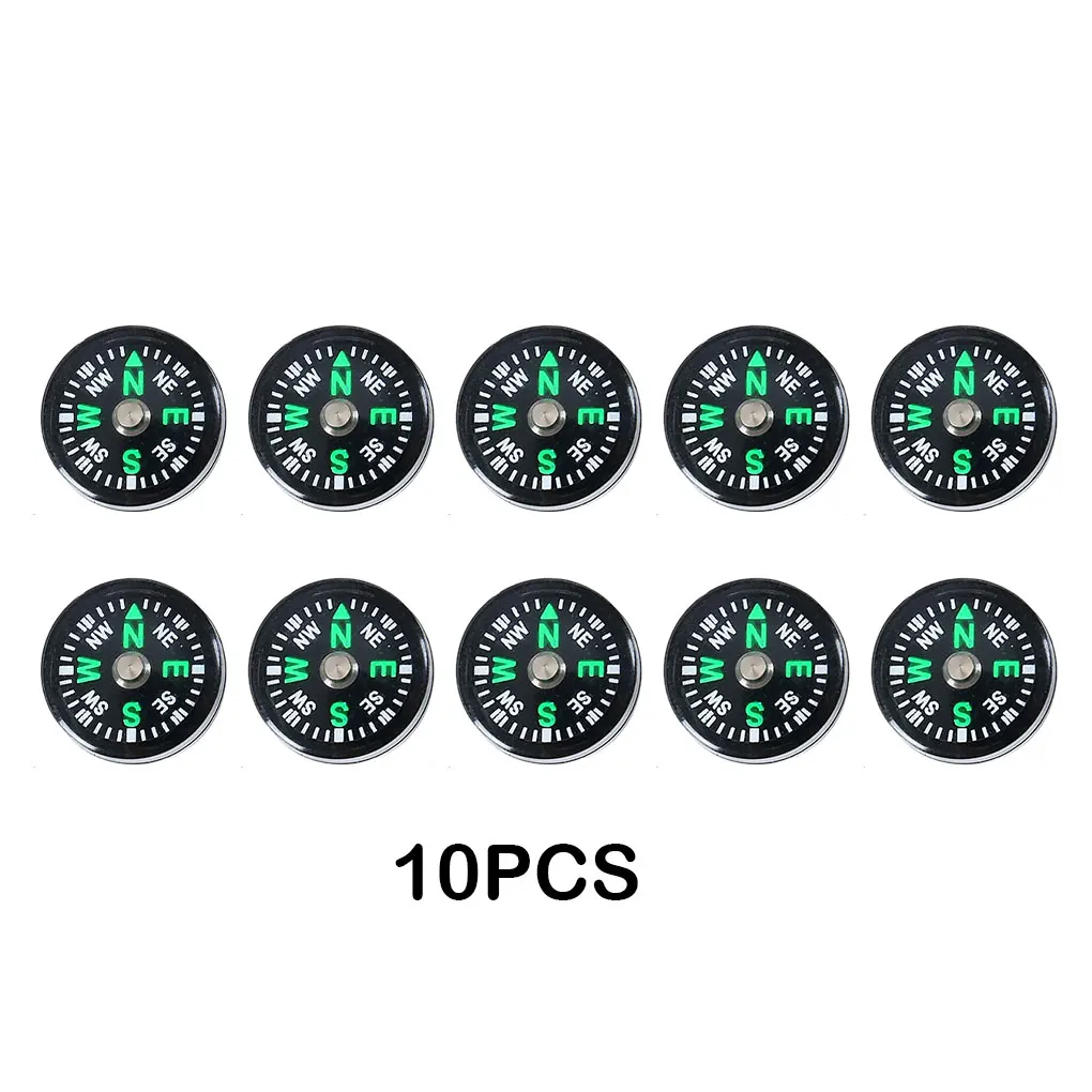 Black Camping Survival Compass 20x - Mini Essential Navigation Tool for Outdoor Activities Enthusiasts