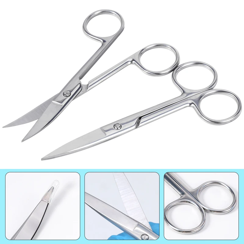 1pc Dental Surgical Scissors Straight/Curved Dental Oral Surgery Tool For Hospital Medical Stainless Steel Equipment 10/14/16/18