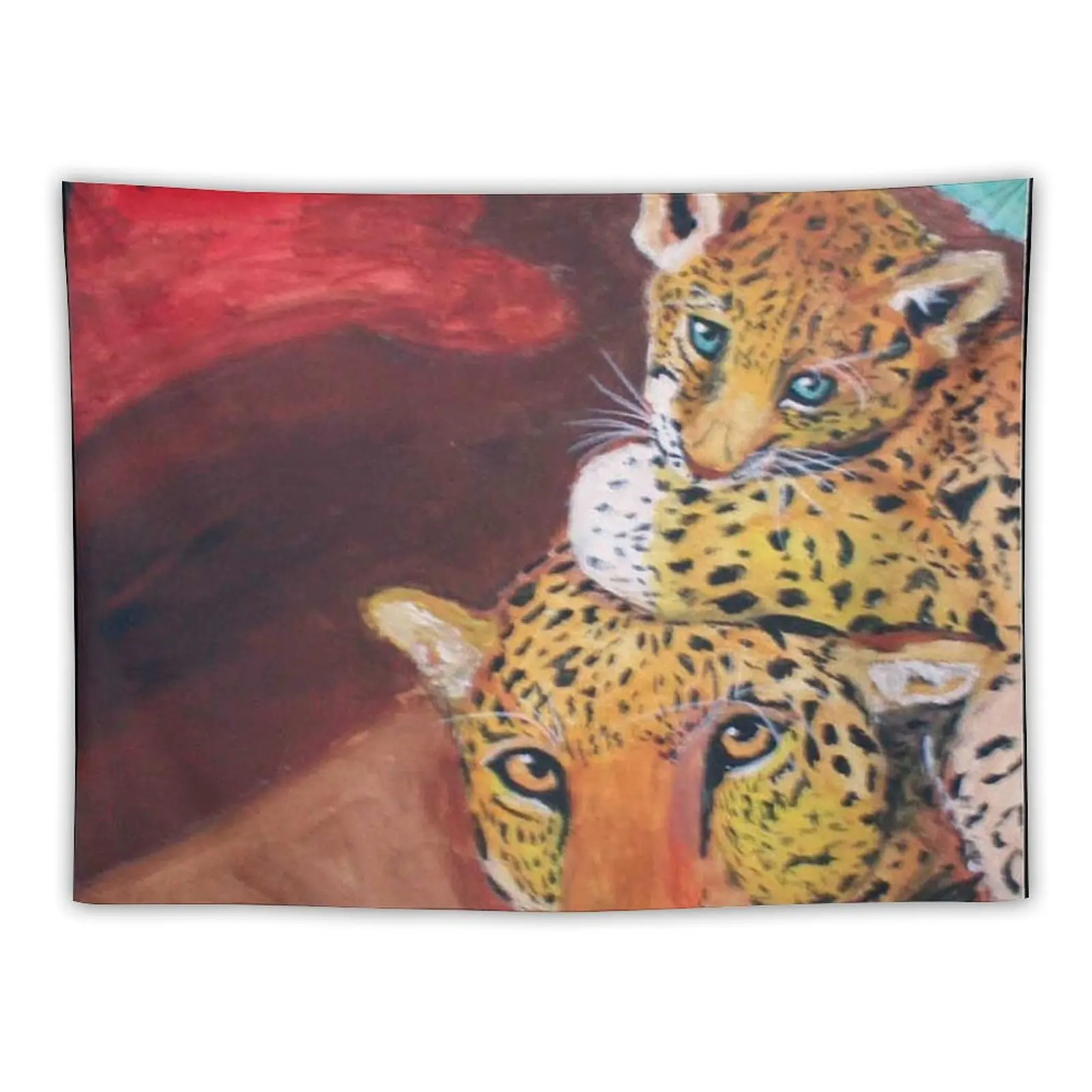 

Leopard Mother and Child Tapestry Wall Coverings Wall Decor Funny Tapestry