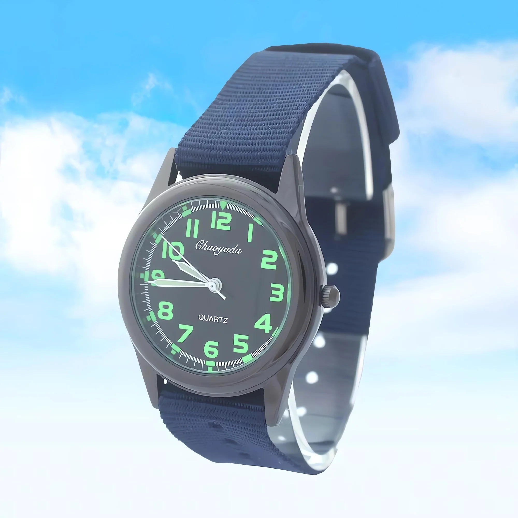 Nylon Fabric Sport Watch for Children, Thin Students, Canvas, Quartz Dress Wristwatch for Kids