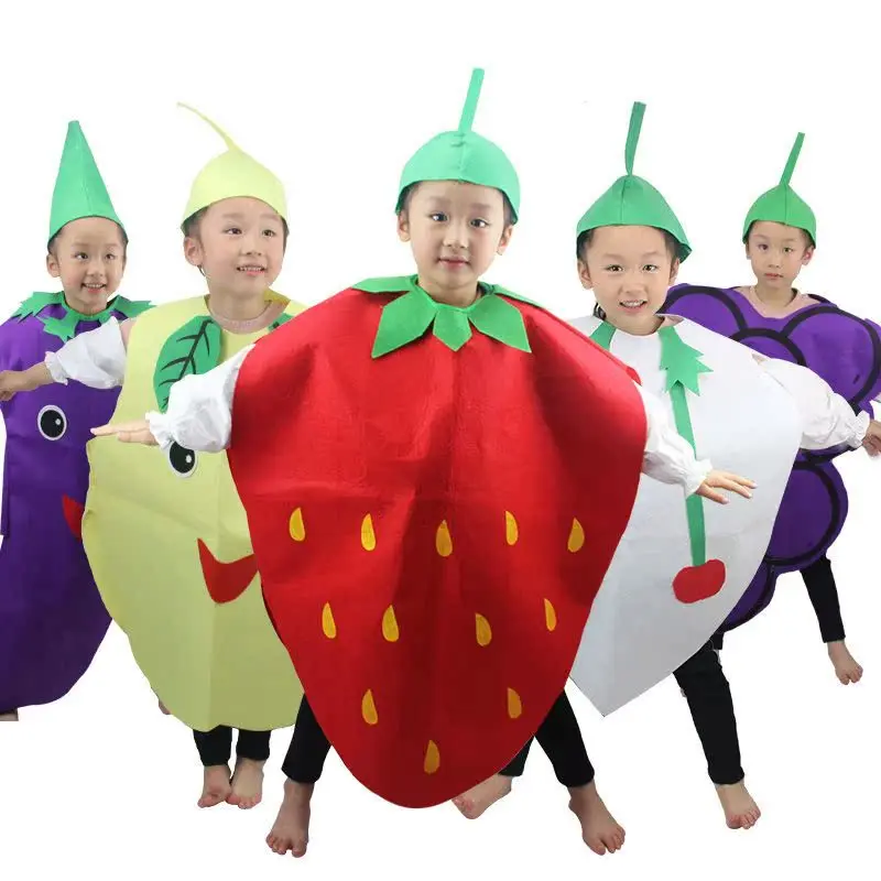 

Eco-Friendly Glowing Pumpkin Costume Halloween School Opening Fruit Vegetable Outfit Children Kindergarten Fashion Show