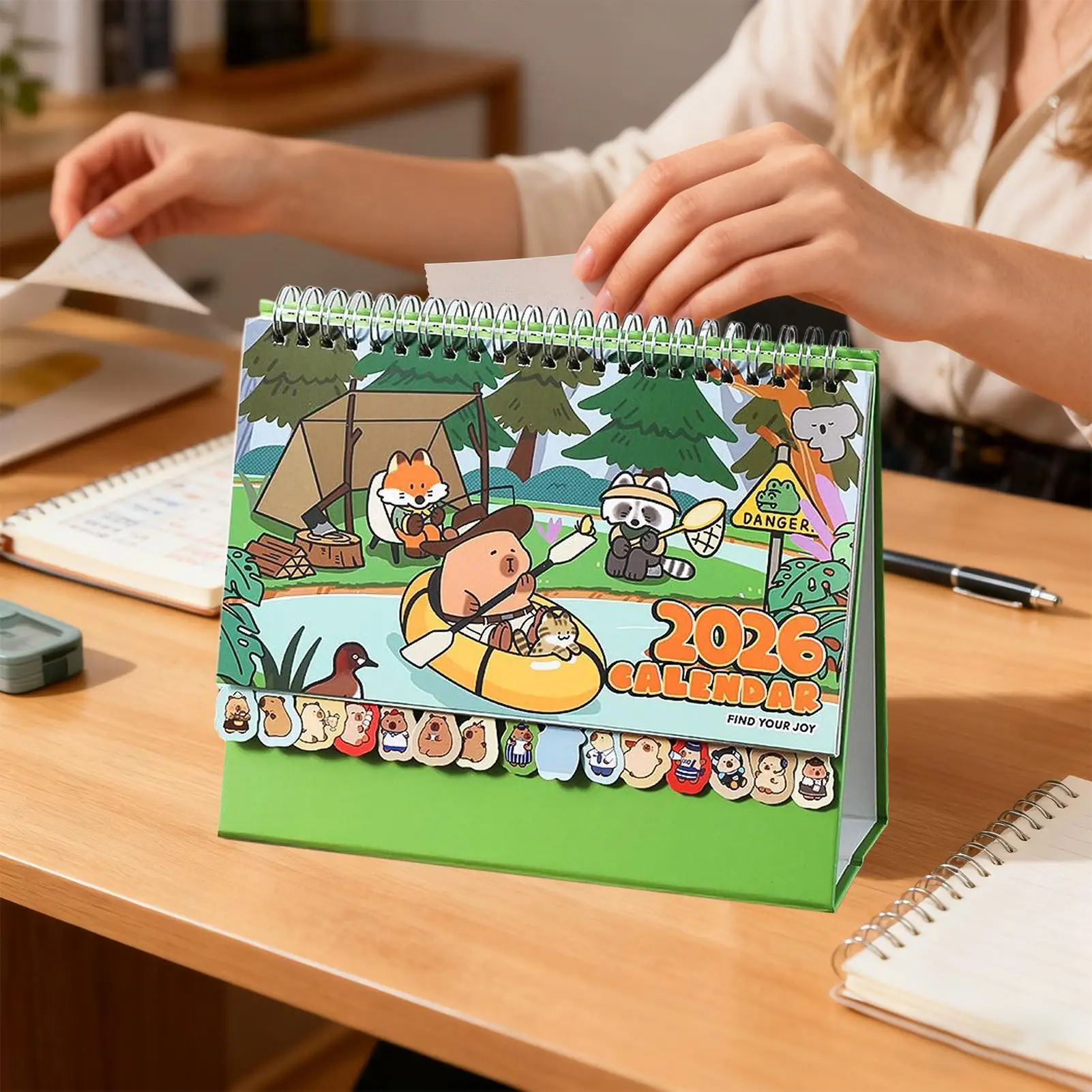 

Desktop Calendar 2026 Cartoon Capybara Schedule Organizer 12 Months Standing Desktop Calendar For Friends Family School