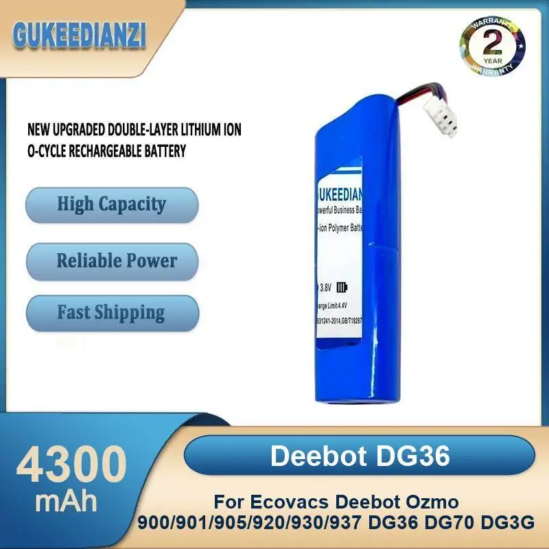 Battery For Ecovacs Deebot 540 550 560 570 580 543 D56 D58 Vacuum Cleanner Conga Excellence 990 N79 N79S DN622 Eufy Robovac 11