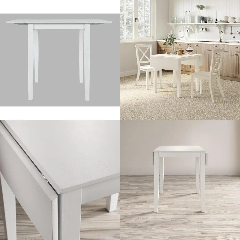 coastal-inspired drop-leaf counter-height dining table