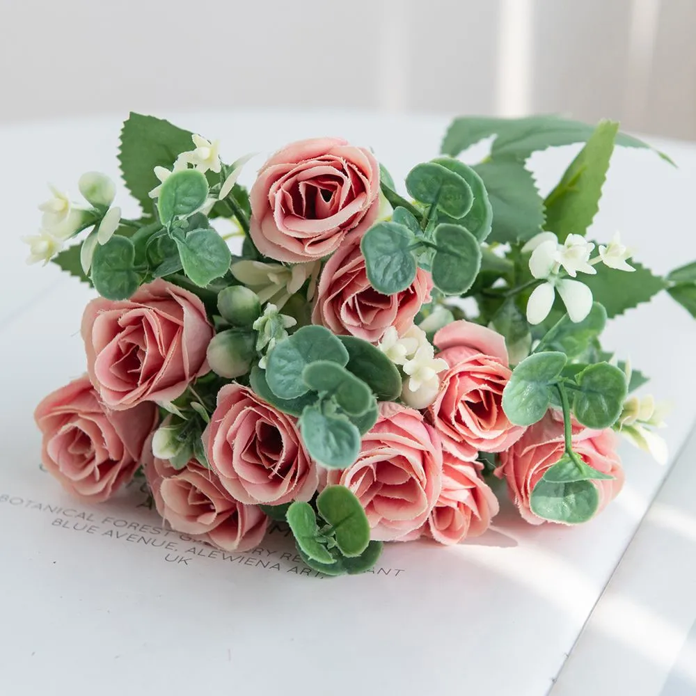 1 Stuk Zijde Kunstbloemen Rose Hot Verkoop Kerst Bruiloft Bruids Bouque Tuin Kransen Thuis Diy Gift Box Festival Decoratie