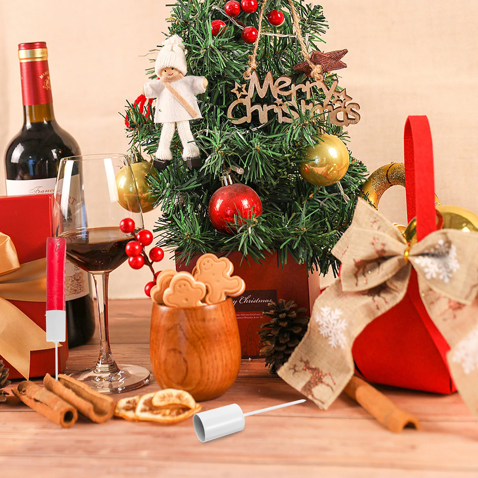 

5Pcs Christmas Cup Spike Holders Iron Festival Container Inserts Xmas Party Decor Christmas Tree Decor