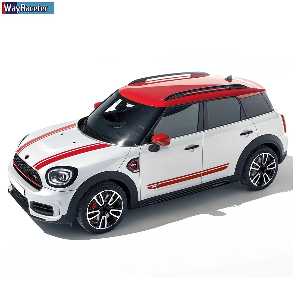 Car Hood Decal Bonnet Band Rear Trunk Body Kit Side Stripes Skirt Sticker For MINI Countryman F60 Cooper JCW Accessories