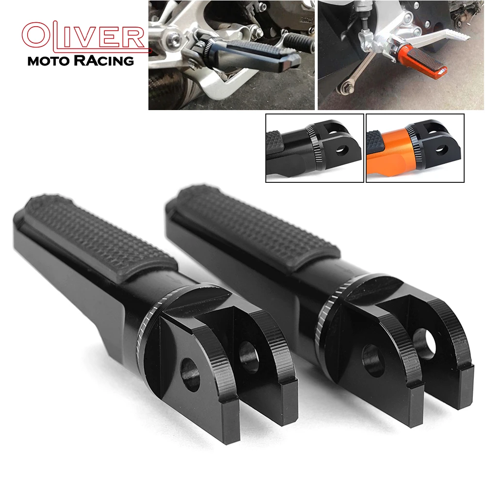 Motorcycle Front Footrests Foot Pegs Rider Pedal for KT-M 125 200 390 Duke Duke125 Duke200 Duke390 for Aprilia Shiver 750 900