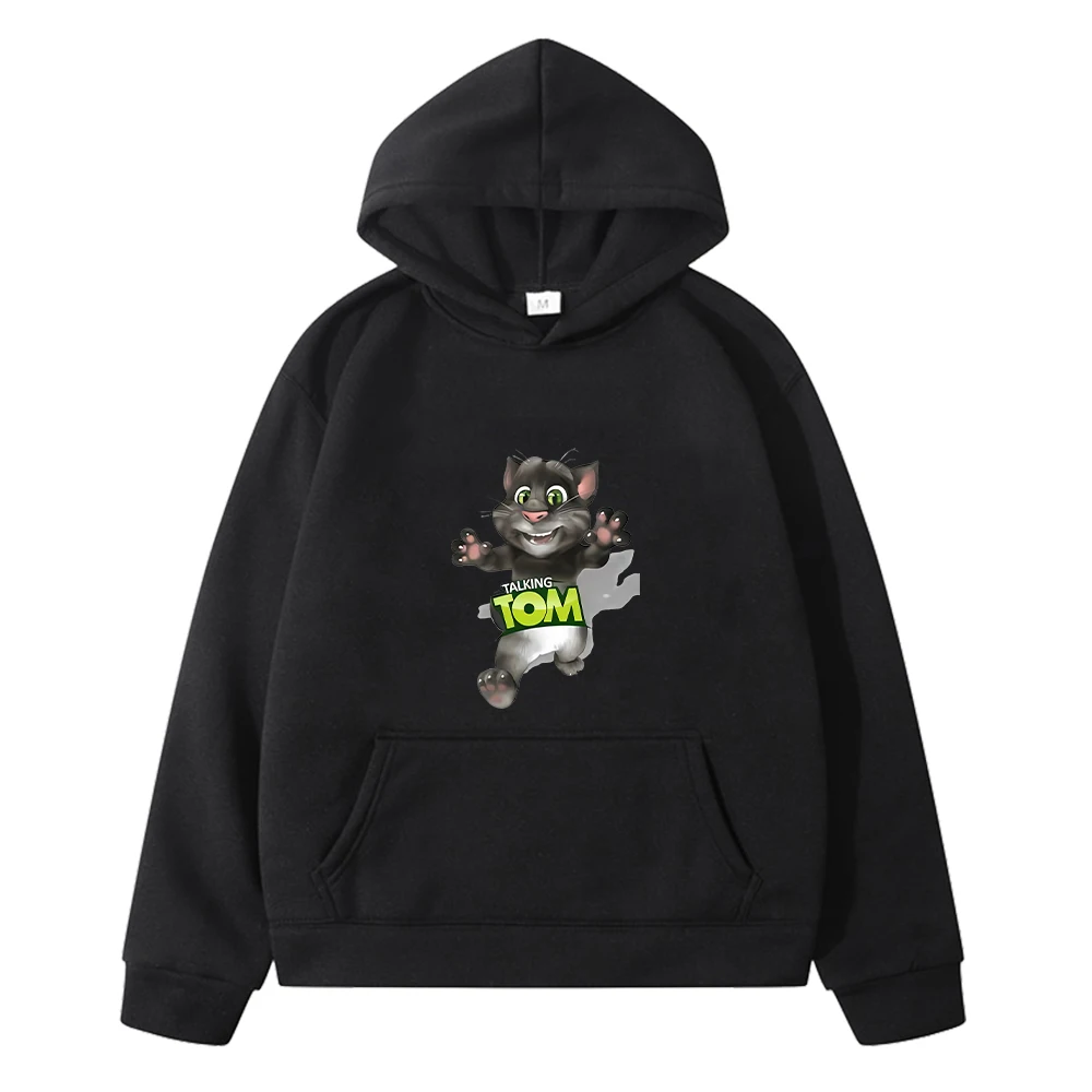 

Толстовки с капюшоном Talking tom cat с принтом Kawaii, куртка для мальчиков, пуловер с капюшоном в стиле аниме Диснея, флисовая толстовка y2k sudadera, детская одежда для девочек