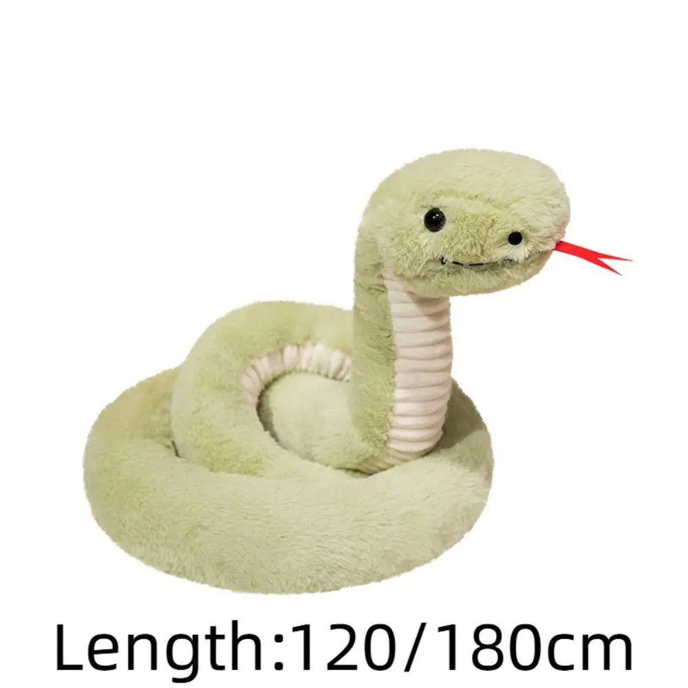 Juguete de peluche de serpiente con lengua adhesiva para vacaciones en casa, muñeco de peluche Boa colorido en espiral de 120/180cm, juguetes de peluche de serpiente Boa suave, regalo de cumpleaños