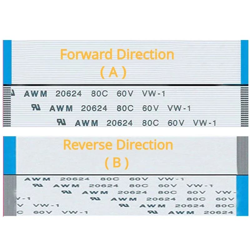 10 pz FFC FPC AWM 20624 80C 60V VW-1 cavo flessibile piatto 0.5MM 4 5 6 8 10 12 14 16 18 20 24 26 30 32 34 36 38 40 45 50 54 60 Pin