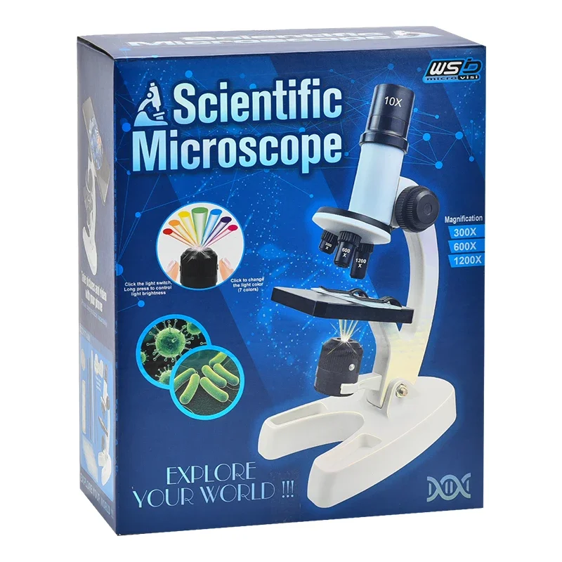 

Portable Science Experiment Microscope for Kids - Educational Interactive Toy for Elementary and Middle School Students