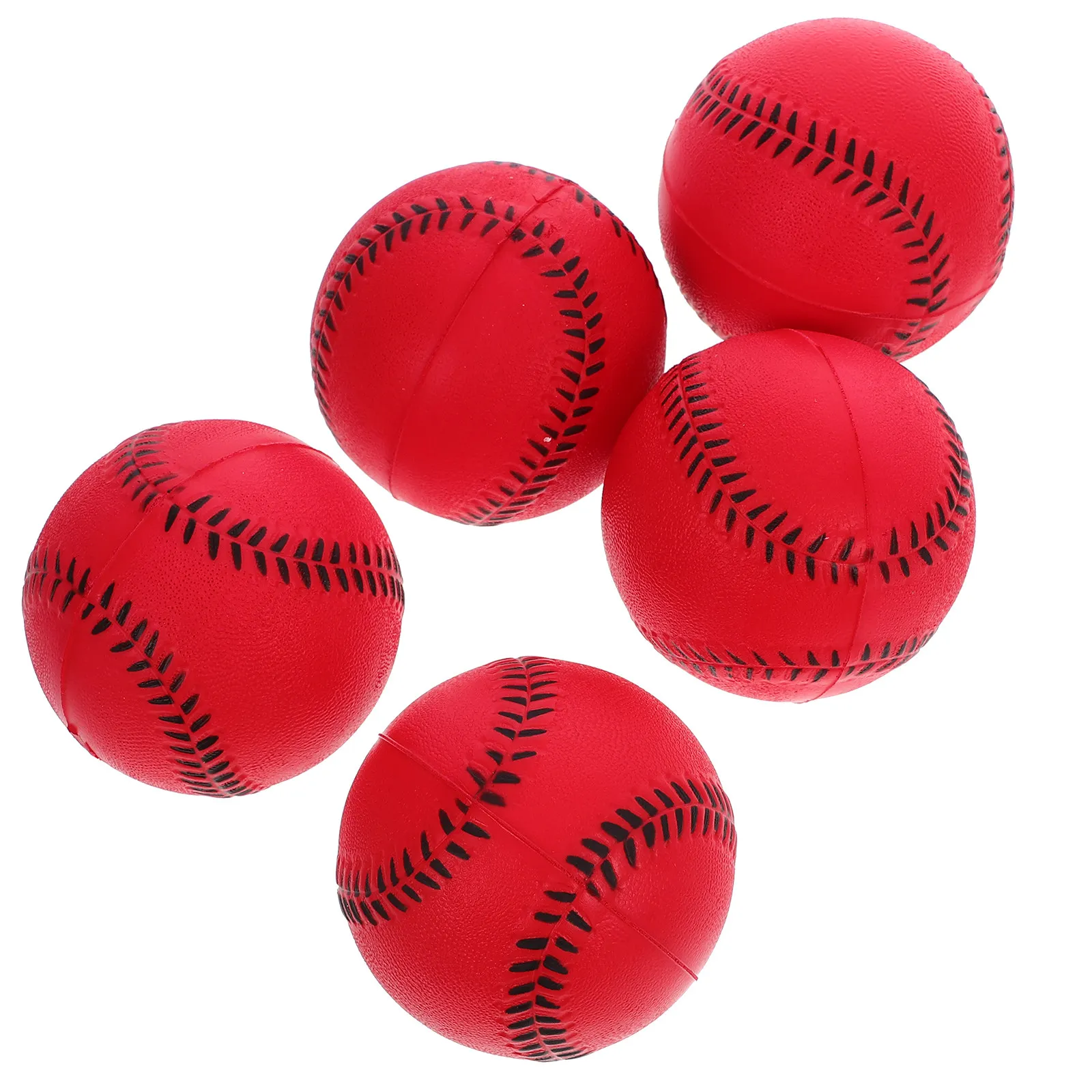 5Pcs PU Practice Baseballs Lightweight Soft Training Baseballs for Beginners Hitting Pitching Outdoor Play Safe