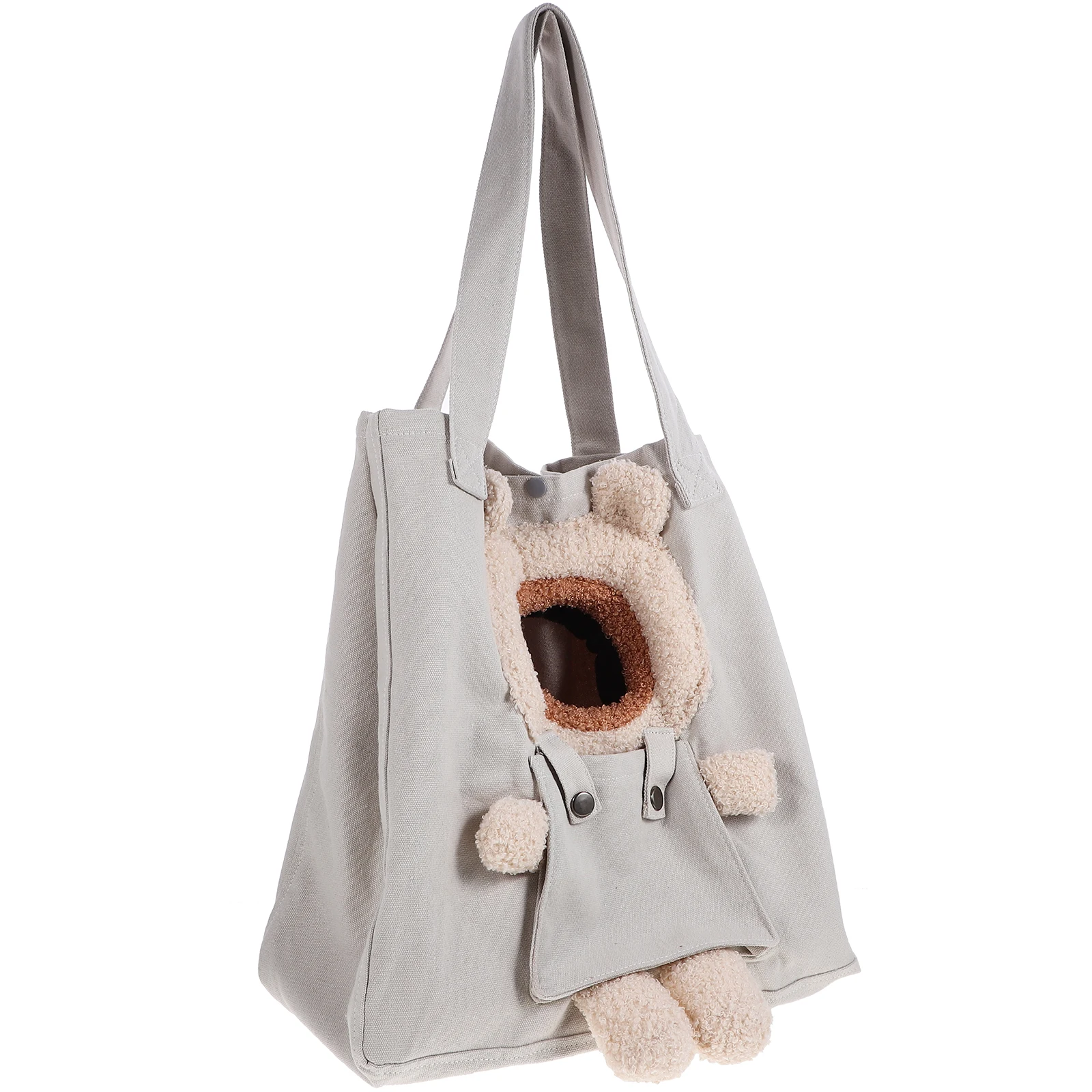 

Pet Carrier Small Cat Dog Portable Gray Canvas Shoulder Bag Puppy Travel Dog Canvas Carrier Tote Foldable Pet Container