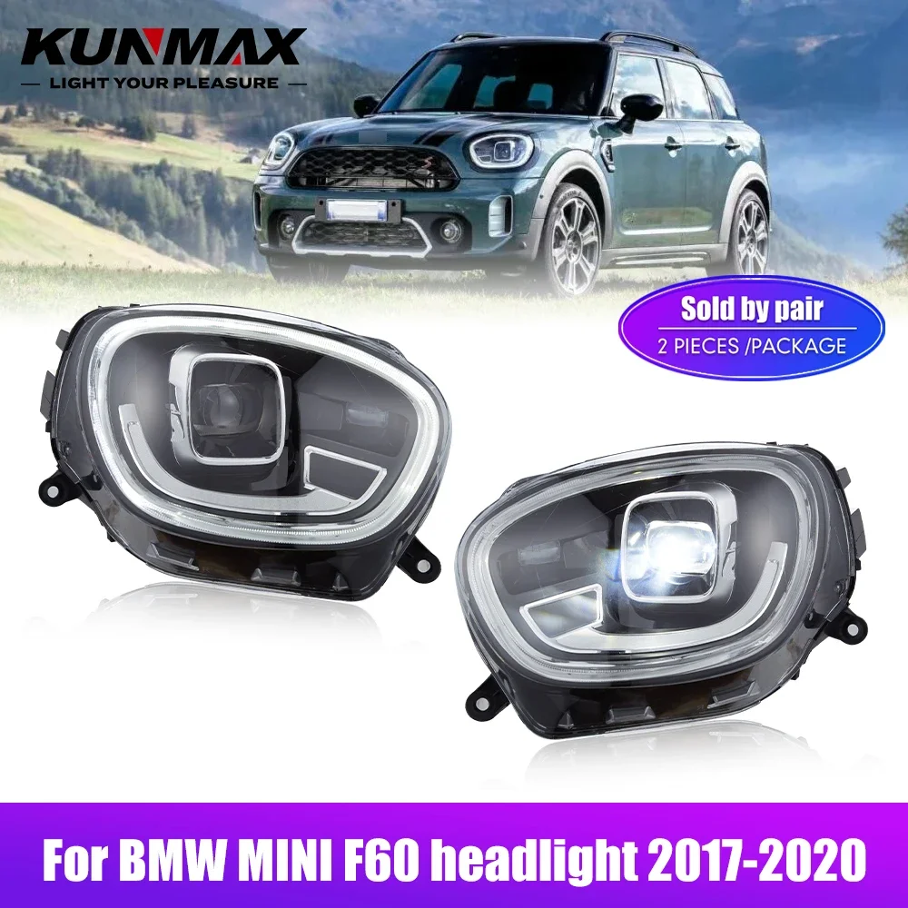 

Пара светодиодных автомобильных фар в сборе для BMW MINI F60 2017-2020, фары DRL, тюнинговый сигнал Plug and Play, передняя фара
