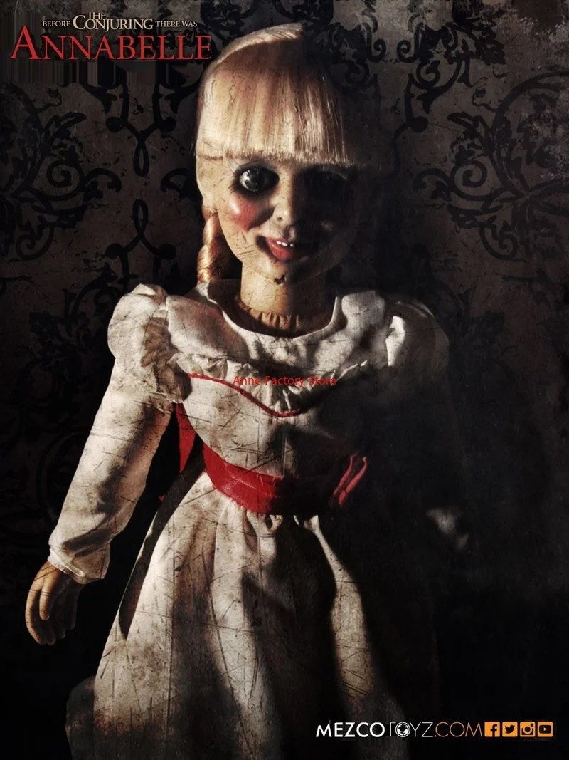 En Stock Mezco 46cm Ant Spot Annabelle muñeca de utilería de reproducción a escala Original grande muñeca móvil de 18 pulgadas