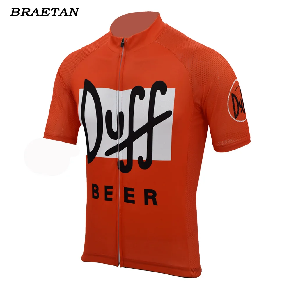 Duff Beer Mercier Reynolds Retro Cycling Jersey Men Short Sleeve Village Bike Clothing Bicycle Clothes Eddy Molteni ONCE