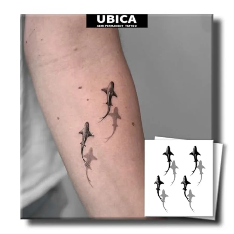 

Tattoo Tech, 2 Sheets Small Semi Permanent Tattoo, Lasts 7-15 Days Temporary Tattoos, Waterproof and Non-Reflective, Minimalist