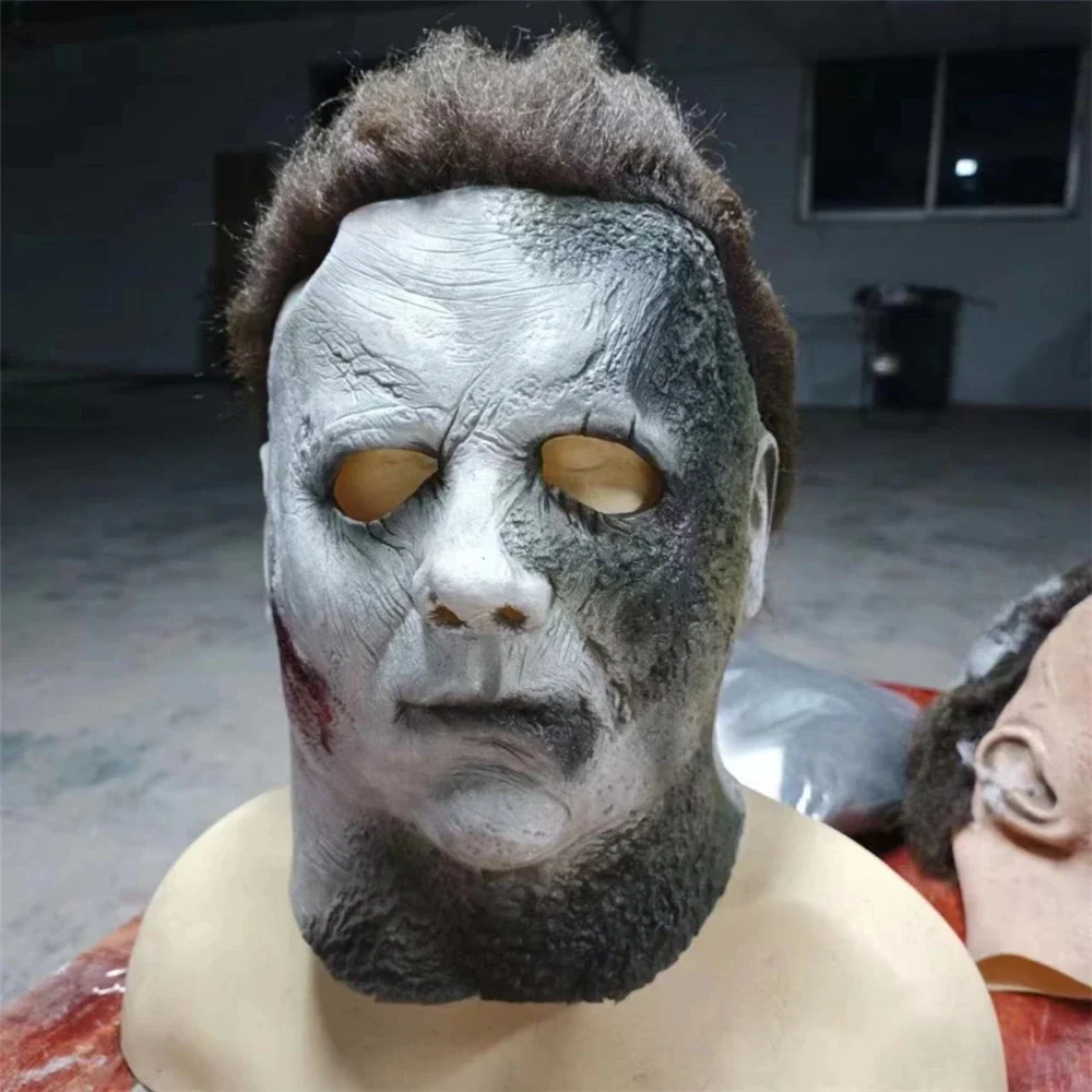 Halloween Michael Myers Mask 2023 Halloween Horror Cosplay Costume Scar Mask