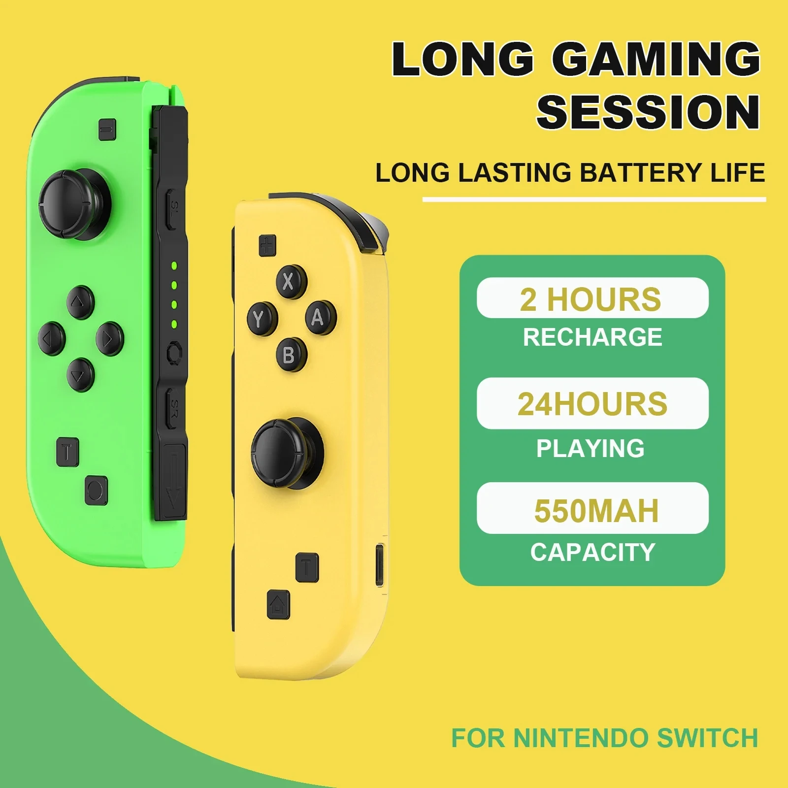 Joypad for Nintendo Switch/Ios/Android/Pc, Gamepad for Remote Controller with Wake-up Function Motion Control Dual Vibration/Mo