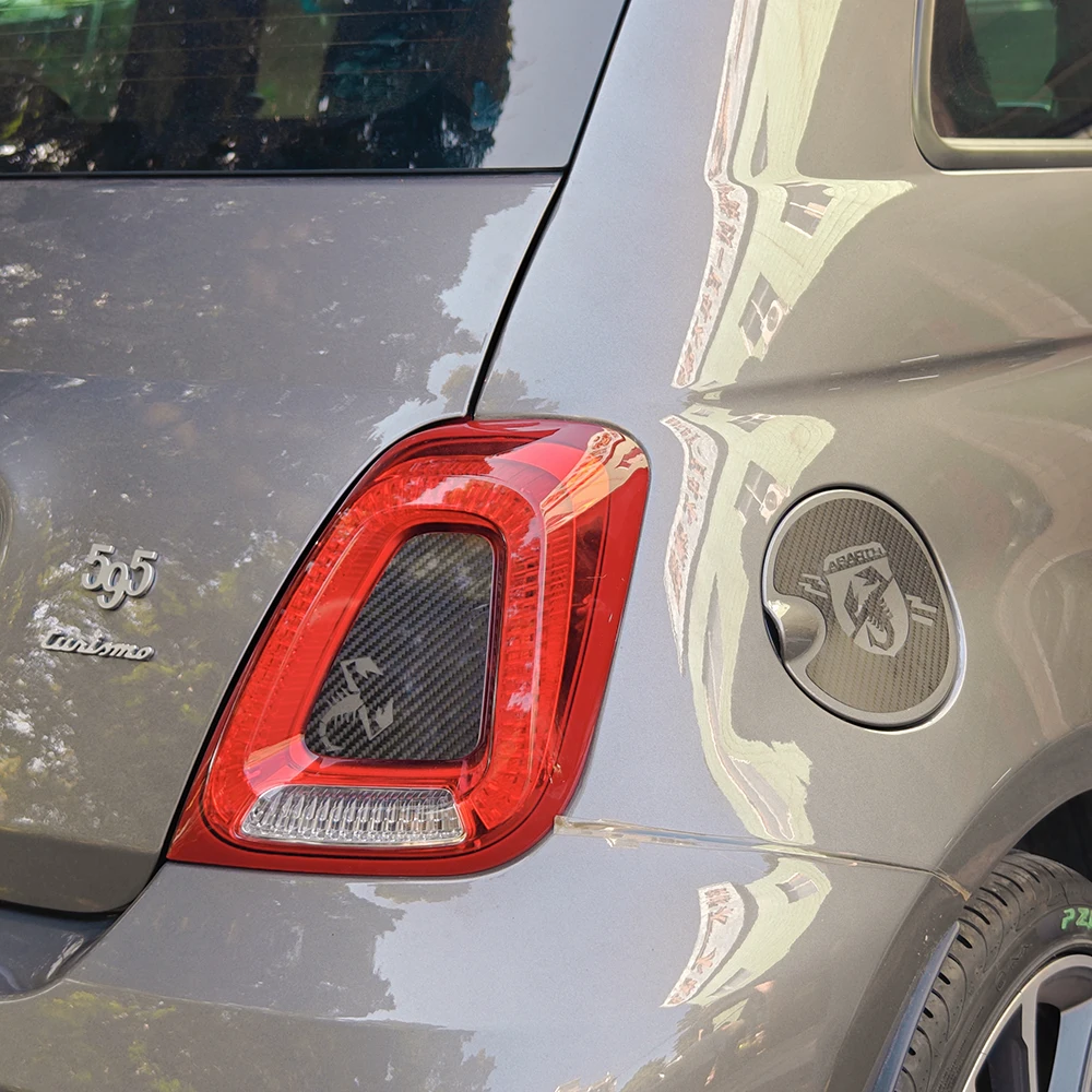 High Quality Genuine Carbon Fiber Material Fuel Tank Cover Exterior Petrol Cap Glossy And Matt Twill For Fiat Abarth 500 595 695