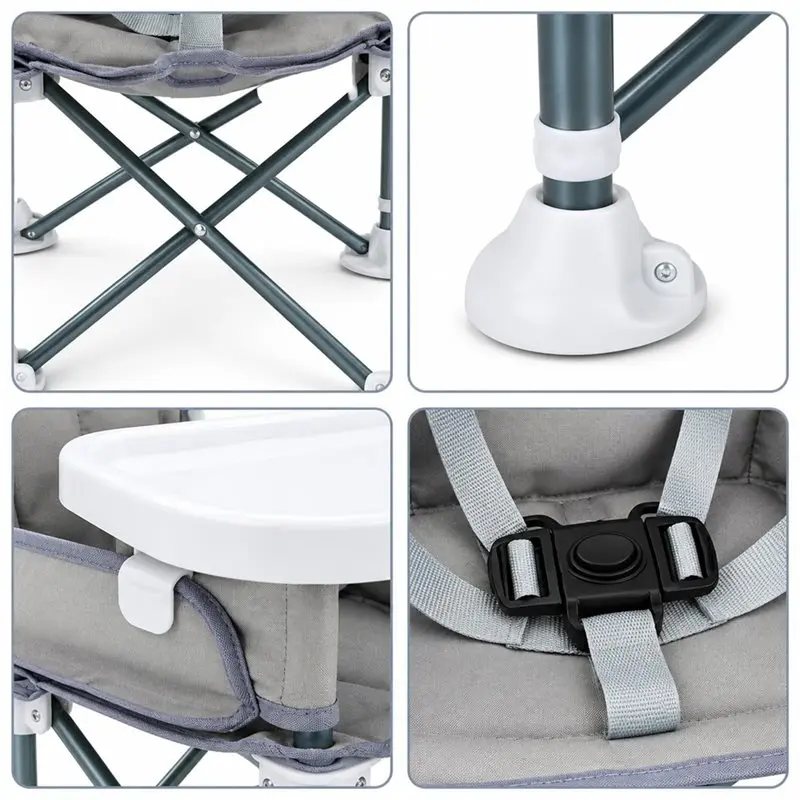 Removable Feeding Tray Included Portable Baby Booster Seat For Home& Outdoor Dining Adventures