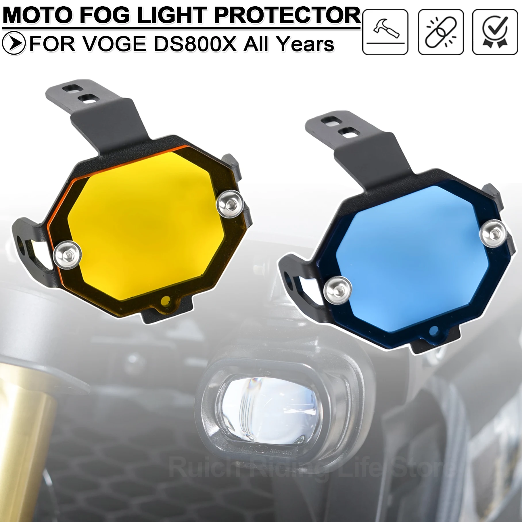 Motorcycle Fog Lamp Cover Grille Protector Guard For VOGE DS800X DS800 X DSX800 Rally All Years LED Fog Replacement Light Parts