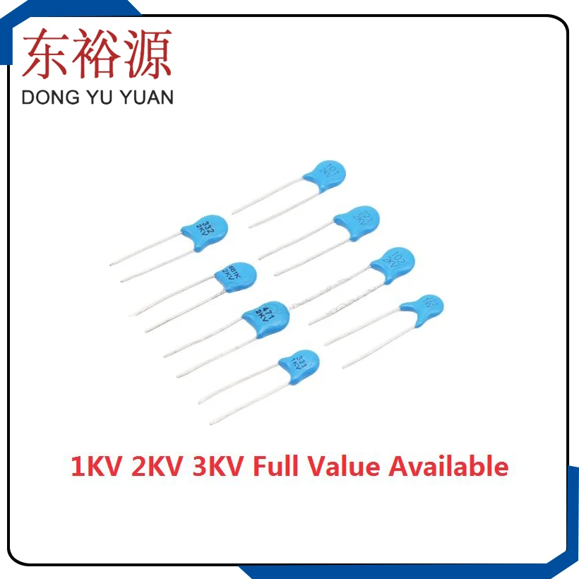 20PCS 2KV151 15PF 150/100PF 101/120PF 121/220PF 221/330PF 331/22PF 220/ 2000V Capacitance High Voltage 2KV 151 Ceramic Capacitor