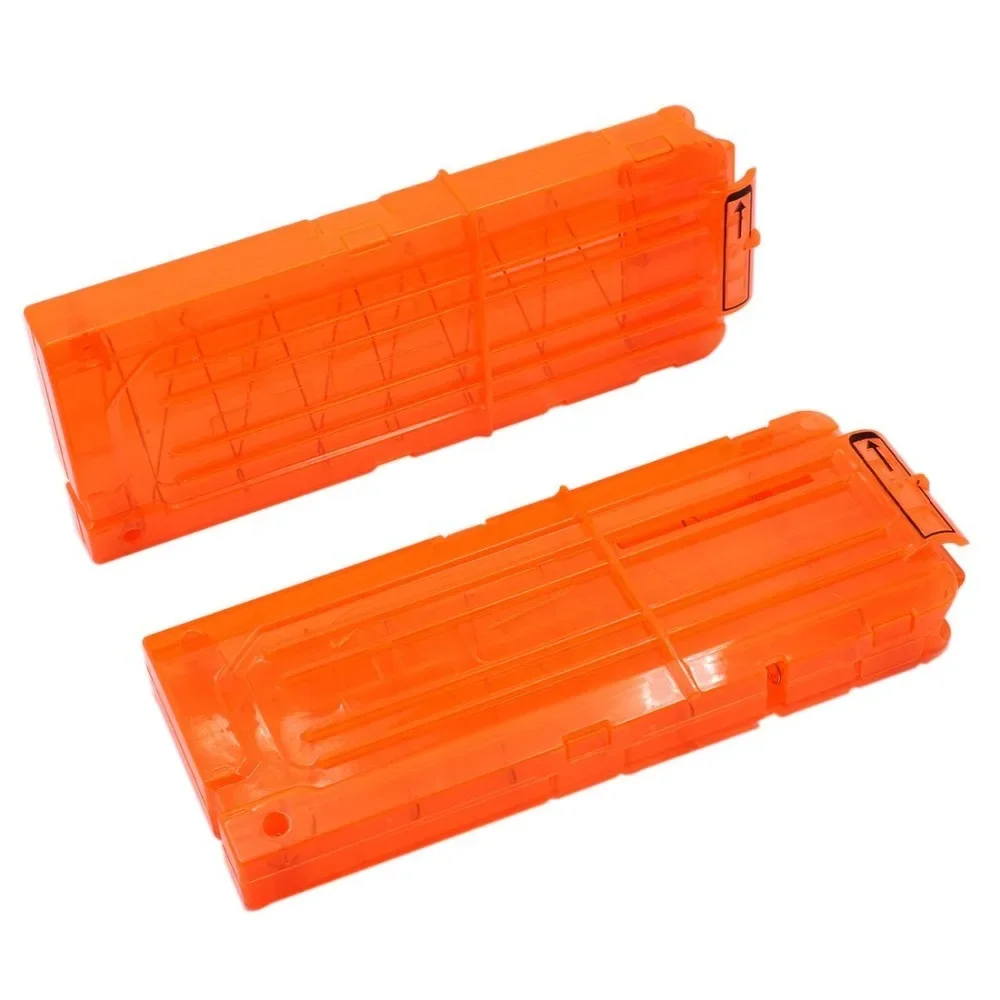 4 szt. 12 magazynków z klipsem do ponownego nalożenia okrągłe rzutki wymiana plastikowych magazynków pistolet zabawkowy miękki klips na pocisk pomarańczowy dla Nerf n-strike Elite