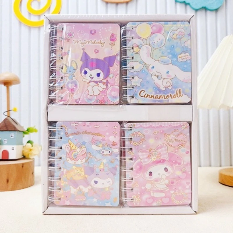 

Sanrio Kuromi Notebook Kawaii Cartoon Cinnamoroll My Melody Student Journal Cute Mini A7 Coil Book Children Holiday Gifts