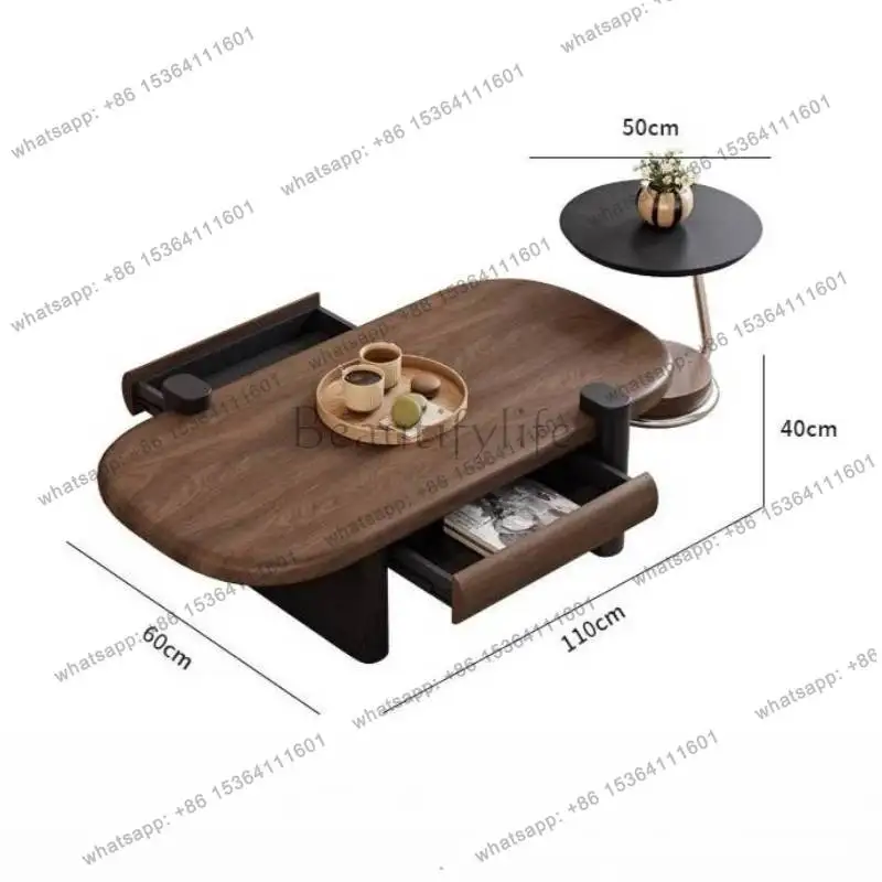 YJ High Quality Modern Coffee Tables Italian Wodden Wooden Designer Coffee Tables Salon Apartment Table Basse Luxe Furniture Hom