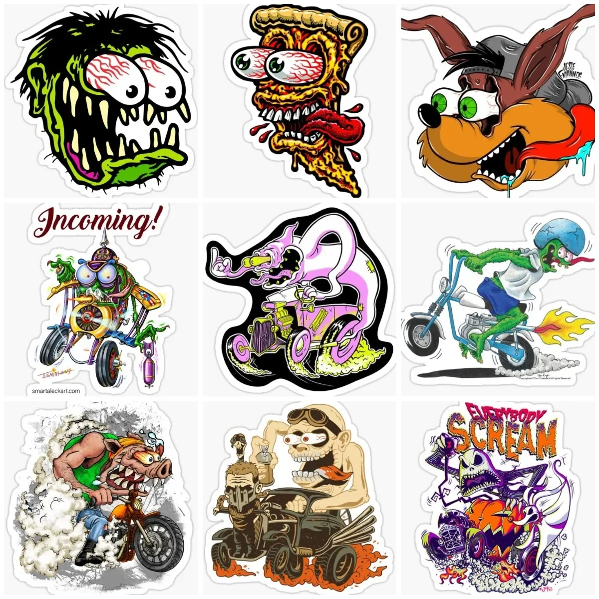 

Crazy Exaggeration Rat Fink Sticker Window Vinyl Accessories Truck Car Moto Bicycle Wall Room Glass Helmet Racing Camper Decal