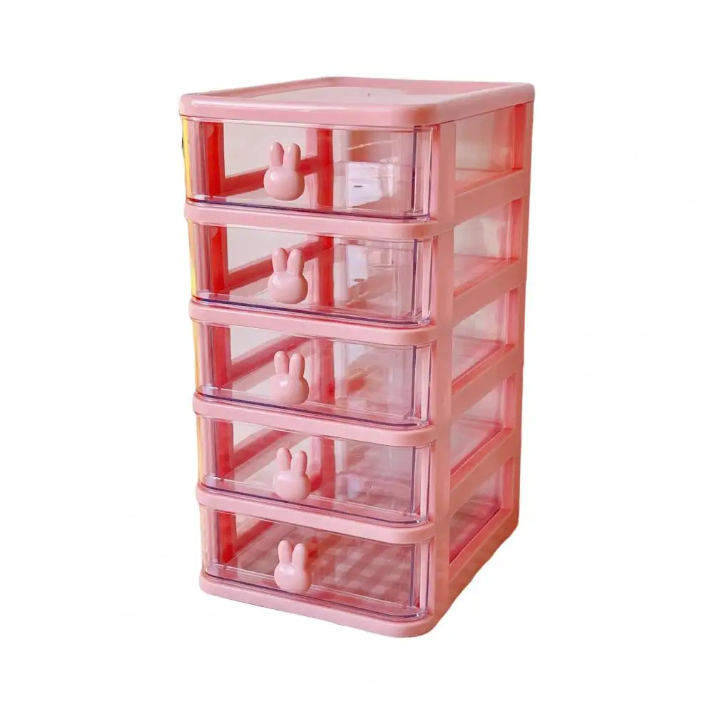 Caja de almacenamiento de escritorio transparente, cajón de plástico, organizador de escritorio, contenedor de joyería, estante de cosméticos de maquillaje, suministro para el hogar