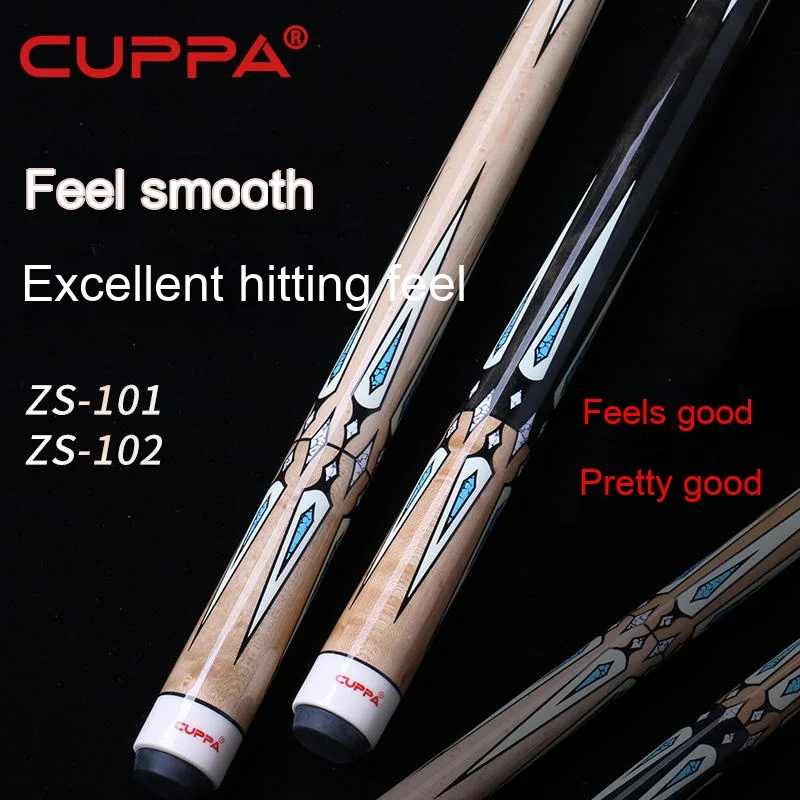 CUPPA ZS Pool Cue Stick 11.75mm 12.75mm with Pool Cue Hard Case,Tips,Glove,Protector,Cloth 2019