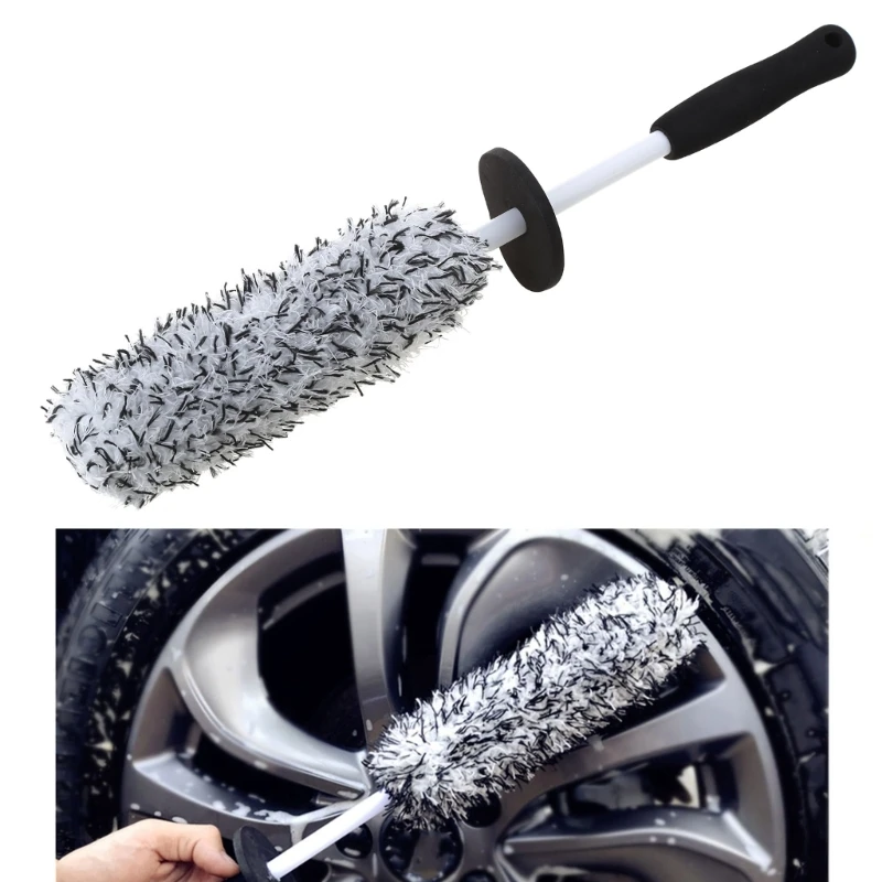 

Car Wheel Tire Brush Detailing Soft Brush Handheld Detail Brush for Cleans Dirty Tires Releases Dirt and Road Grime