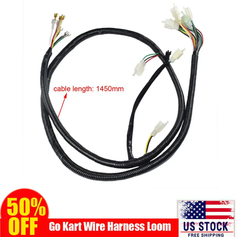 

Wire Wiring Harness Loom for Electric Brushless Motor Go Karts ATV Quad Scooters
