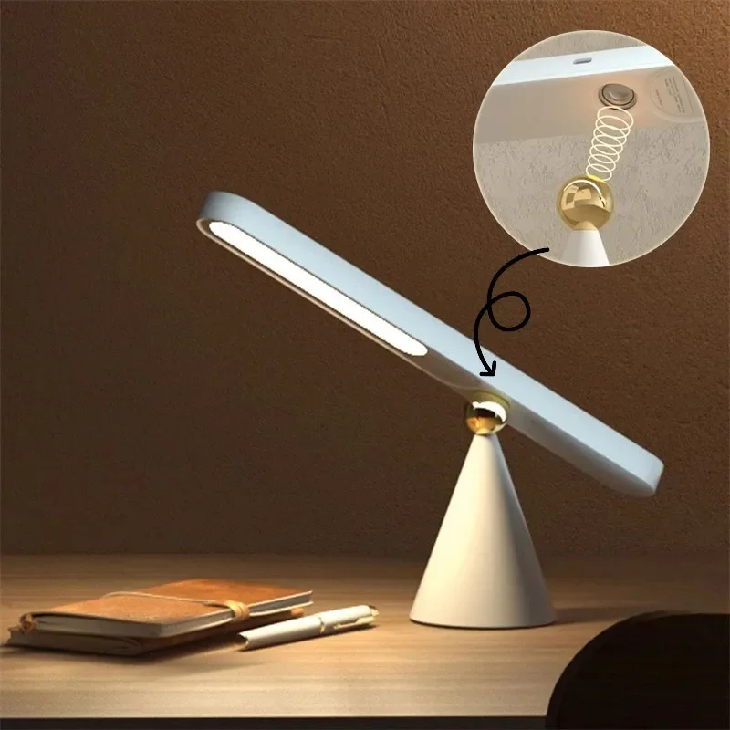 Leestafellamp Creatieve Geometrische Bureaulamp Draadloze Wandlamp Multifunctionele Magnetische Zuigkracht Kleine Nachtlampje Boeklamp