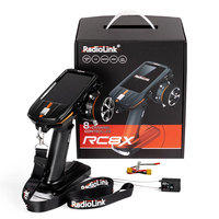 Radiolink RC8X 2.4G 8 Channels Radio Transmitter, 4.3 inch Full Color LCD Touch Screen, 200 Models Storage for RC Car