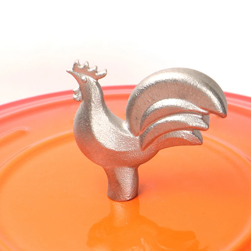 Enamel Pot Lid Handle, Solid Stainless Steel Rooster-shaped Pot Lid Knobs