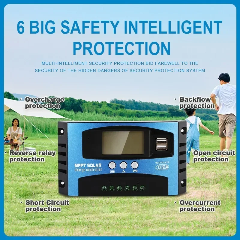 Excellent Solar Controller Photovoltaic Power Generation Charging 12V 24V Automatic Identification and Tracking MPPT Controller