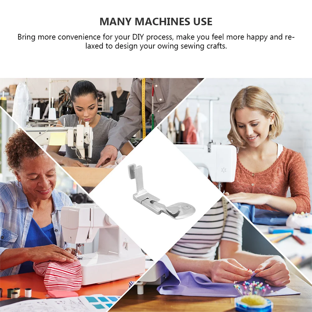 التحيز ملزمة قطعة قدم الضغط في ماكينة الخياطة على شكل قوس هيمر لآلة الخياطة متفوقا مجلد استبدال الاوفرلوك الموثق أداة الخياطة الملحقات