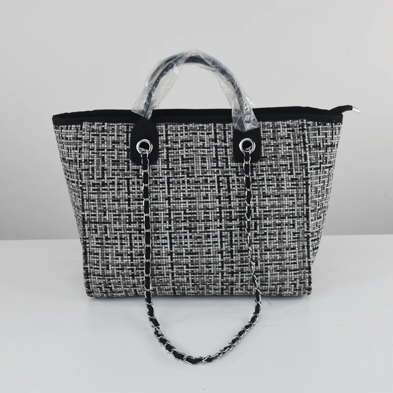 Women'sHandbags 2023 Trend Women Designer Shoulder Chain Bags Beach Canvas Tote Bag Luxury Woman