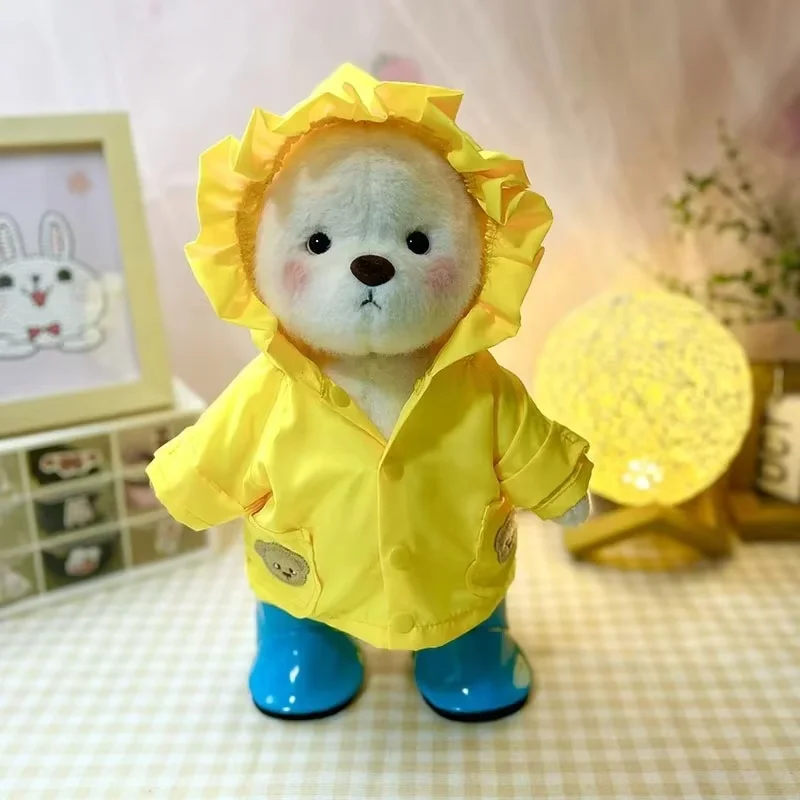 Roupas de boneca de urso kawaii, Urso nu de 30cm, branco, marrom, confortável, bonito dos desenhos animados, presentes infantis, nova venda