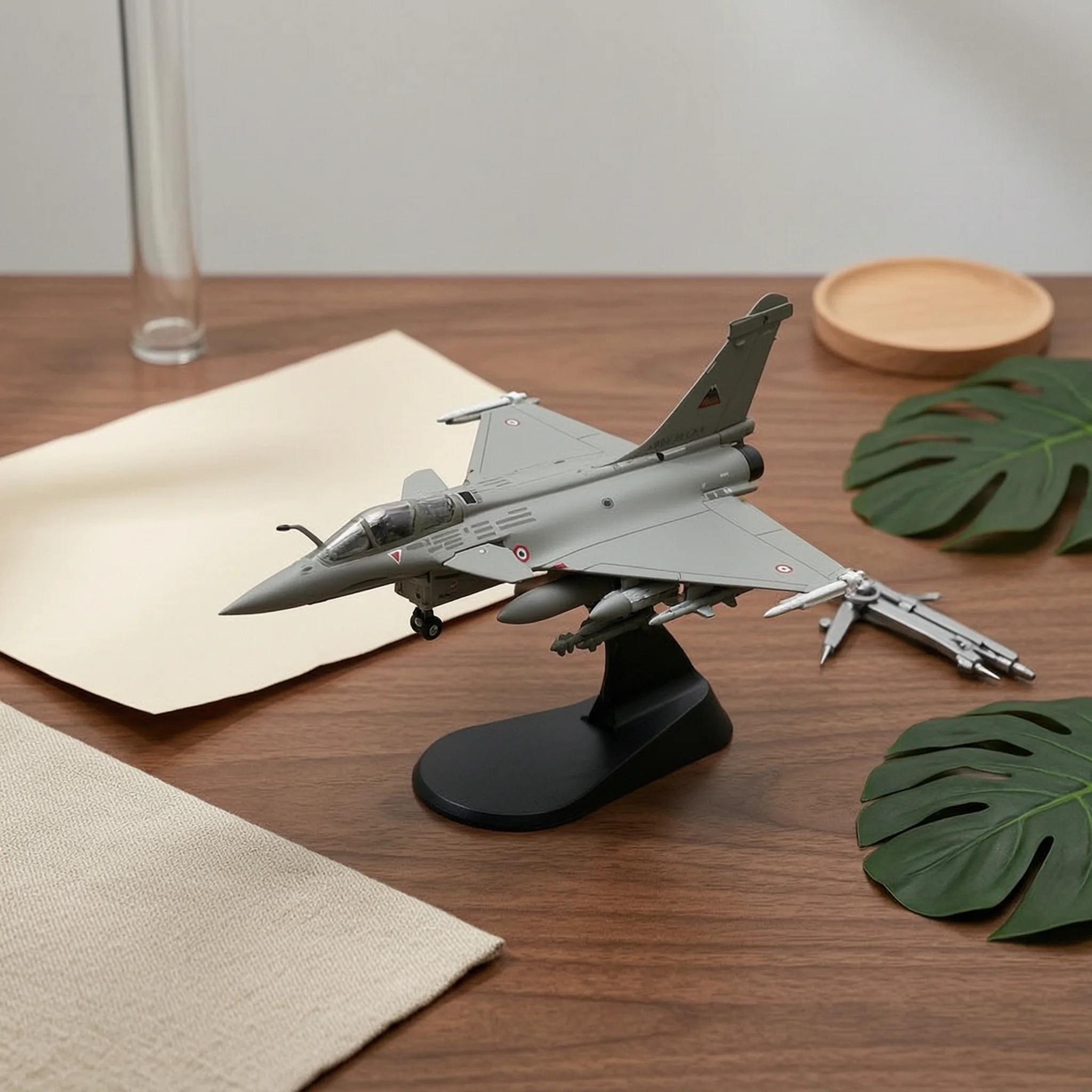 

Rafale Model Aircraft Collectible Aircraft Model with Stand Scale High-Quality for Collectors, Office Decor, Bookshelf