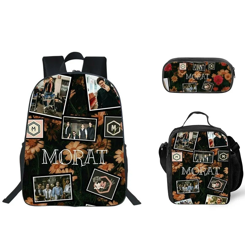 

40cm Morats Music Inspired School Backpack Large Capacity Pencil Case Lunch Bag For Kids Teens Back To School Gift