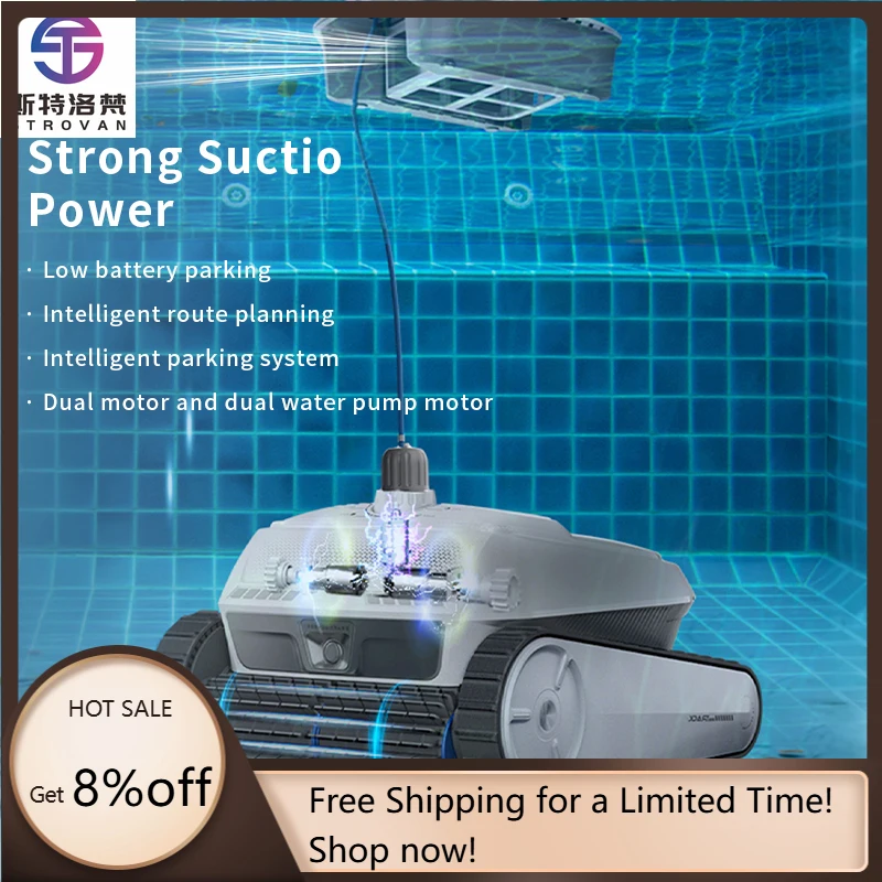 

STLF Advanced Intelligence Pool Cleaning Robot Wireless Vacuum Automatic Wall-climbing Robot Pool Cleaner