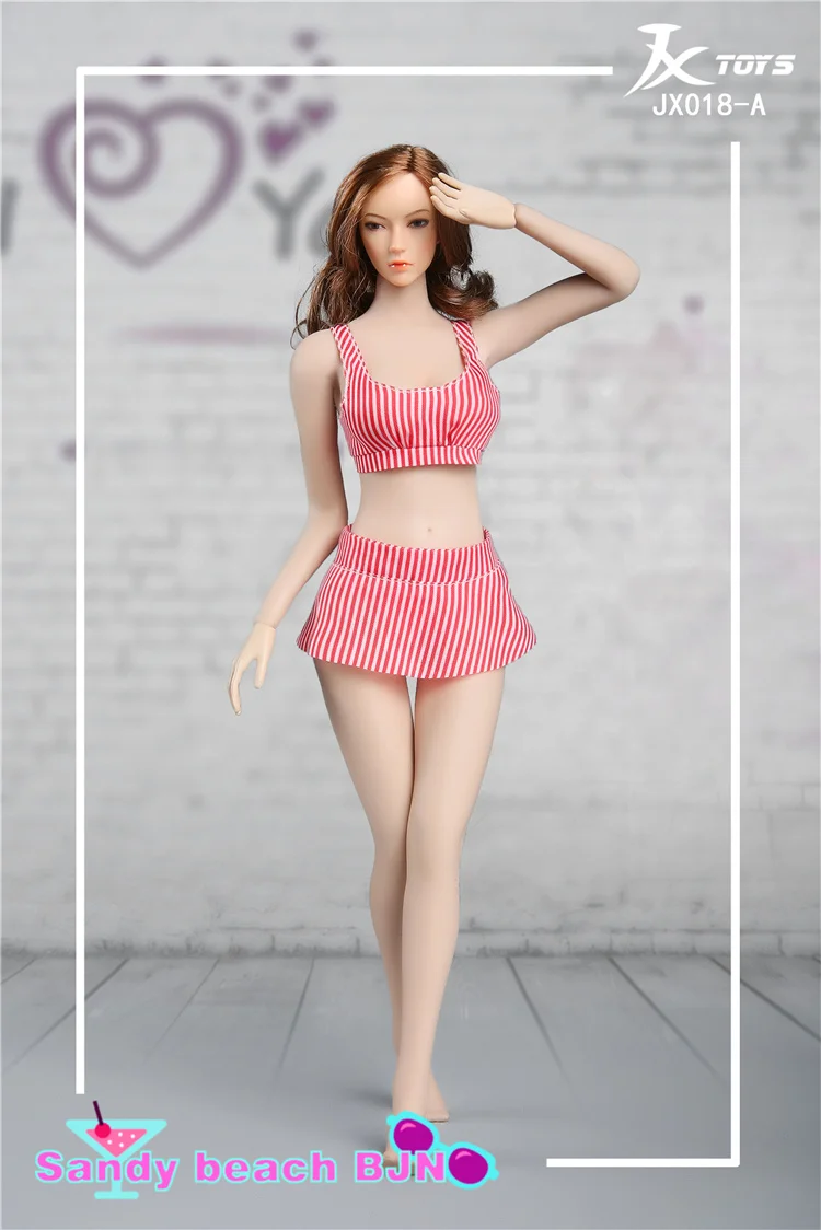 

JXTOYS-018 1/6 масштаб женский сексуальный купальник пляжный комплект бикини для 12-дюймовой экшн-фигурки модель игрушки
