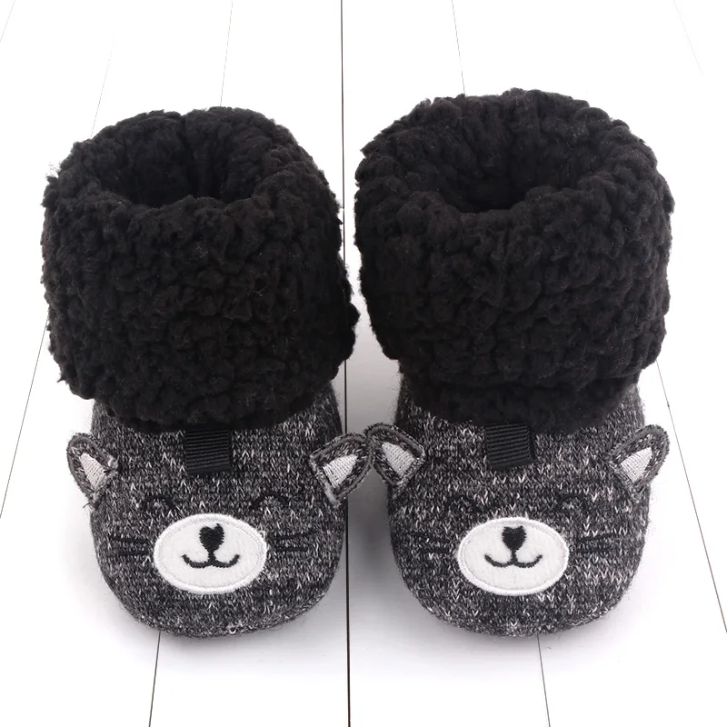 Winter Autumn Newborn Baby Girls Boys Booties Plush Snow Boots Infant Cute Animal Flower Warm Cotton Shoes Toddler Fashion Shoes